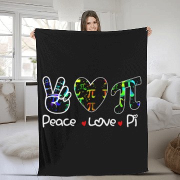 Discover Peace Love Pi Math Love Pi Day Mathematics Math Teachers 21 Fleece Blankets