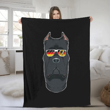 Discover Cane Corso Germany Sunglasses I German Flag Fleece Blankets
