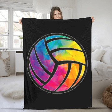 Discover Geometric Volleyball Shape Low Poly Cool Volleyball Lover Baseball Tees Fleece Blankets