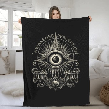 Discover Awakened Perception 2Third Eyeball Goth Eye Witchcraft Fleece Blankets