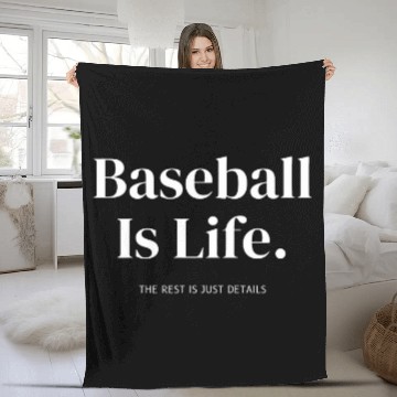 Discover Baseball Is Life The Rest Is Just Details Baseball Player 3 Fleece Blankets