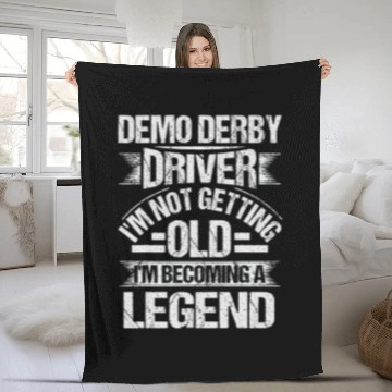 Discover Demo Derby Demolition Quote for a Demolition Derby Driver Fleece Blankets