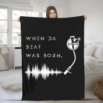 Discover DJ Scratch Records When Da Beat Was Born Vinyl Lover Fleece Blankets