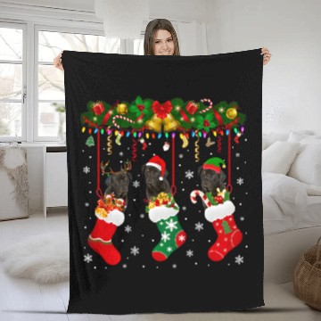 Discover Cane Corso In Sock xmass Reindeer Santa ELF Dog Fleece Blankets