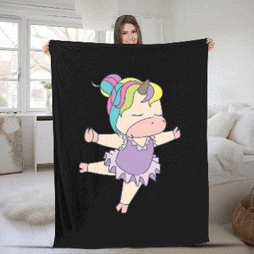 Discover Cool Ballet Dancer Unicorns Funny Classical Dancing Gift 2 Fleece Blankets