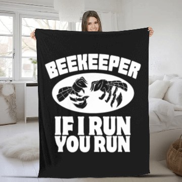Discover Beekeeper If I Run You Run Bee Hive Beekeeping Funny Baseball Tees Fleece Blankets