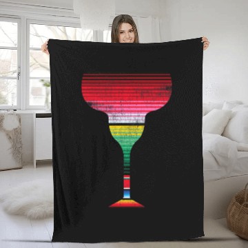 Discover Fun Serape Blanket Margarita Glass Graphic Art Design Baseball Tees Fleece Blankets