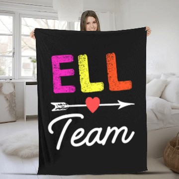 Discover ELL TEAM Crew Squad English Language Learner School Staff Fleece Blankets
