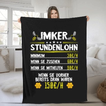 Discover Beekeeper Hourly Beekeeper Zeidler Beekeeping Profession Fleece Blankets