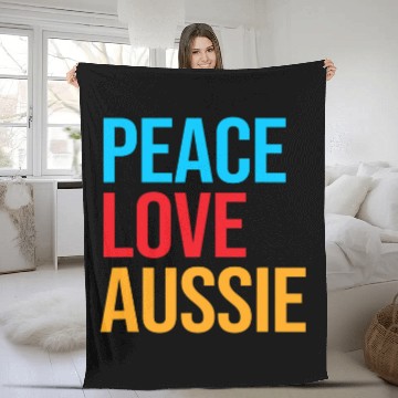Discover Australian Shepherd Aussie Peace Love Aussie Baseball Tees Fleece Blankets