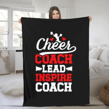Discover Cheer Coachs Lead Inspire Coachs Cheerleading Coach Fleece Blankets