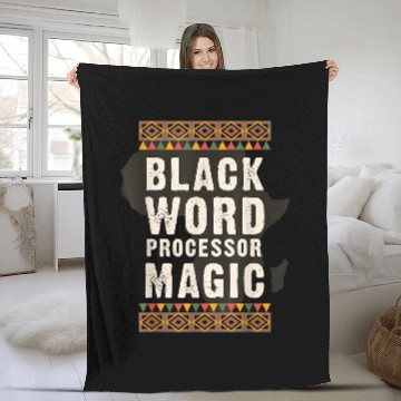 Discover Black Word Processor Magic Juneteenth Black History Fleece Blankets