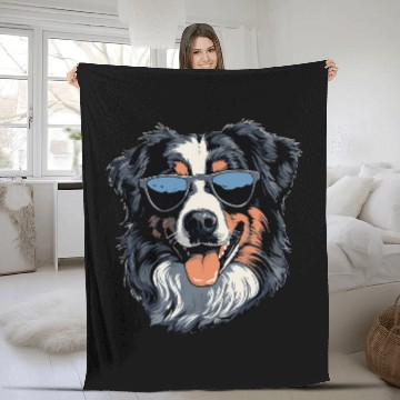 Discover Australian Shepherd Sunglasses Aussie Zip Fleece Blankets