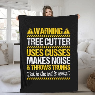 Discover Arborist Lumberjack Woodworker Throws Trunks Tree Cutter Zip Fleece Blankets