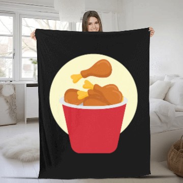 Discover Chicken Wings Delicious Fast Food Baseball Tees Fleece Blankets