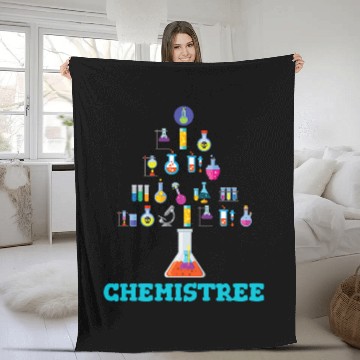 Discover Chemistree Funny Chemist Physics Theoretical Formula Fleece Blankets