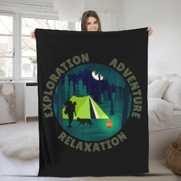 Discover Exploration Adventure Relaxation Camping Hiking Herapy Fleece Blankets