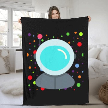 Discover Astronaut Spotted Spotty Dot Colored Spot Dotted Fleece Blankets