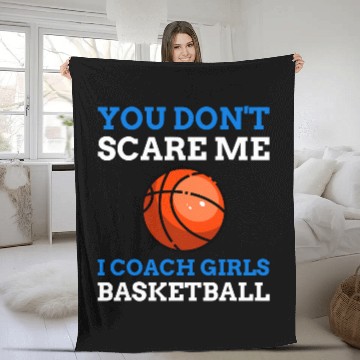 Discover Funny Girls Basketball Coach Baseball Tees Fleece Blankets