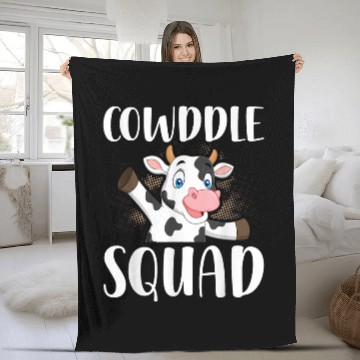 Discover Cowddle Squad Farmer Cuddle Cow Baseball Tees Fleece Blankets