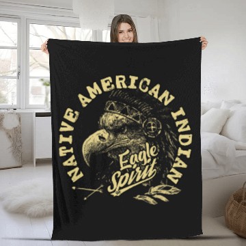 Discover Eagle Spirit Native American Indian Fleece Blankets