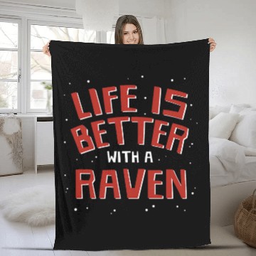 Discover Lacrosse Gift Life is Better with a Raven First Name Couples Nickname Baseball Tees Fleece Blankets