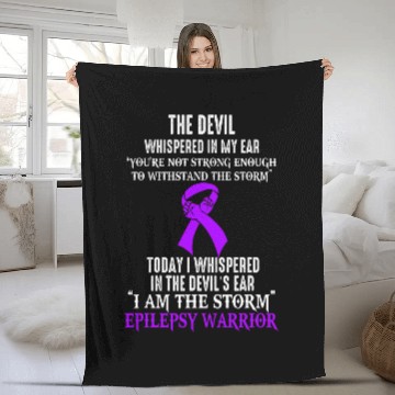 Discover I Am The Storm Epilepsy Awareness Warrior Fleece Blankets