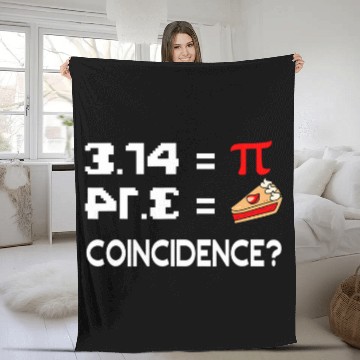 Discover Pi Day 3 14 Pie Symbol Coincidence Funny Math Pun Pi Baseball Tees Fleece Blankets