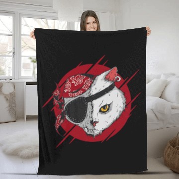 Discover Kids Cat Pirate 24 Fleece Blankets