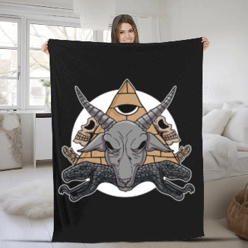Discover Goats Lover Satanic Pentagram Goats Face Demon Baphomet Satan Lover Baseball Tees Fleece Blankets