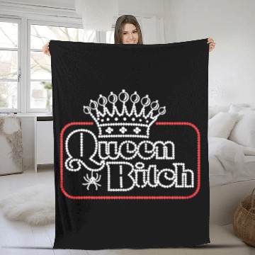 Discover Queen Bitch Crown And Spider Fleece Blankets