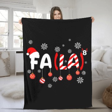 Discover Fa La 8   2Math Teacher Christmas   Fa La La Baseball Tees Fleece Blankets