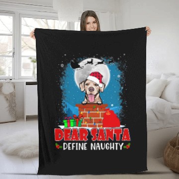 Discover Dear Santa Define Naughty Rhodesian Ridgeback Dog Christmas Zip Fleece Blankets