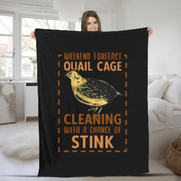 Discover Quail Cage Cleaning 2Quail Farmer Design Quail Farming Fleece Blankets