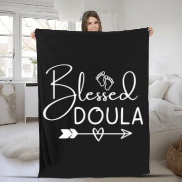 Discover Blessed Doula Labor Coachs Midwife Doula Gift Fleece Blankets
