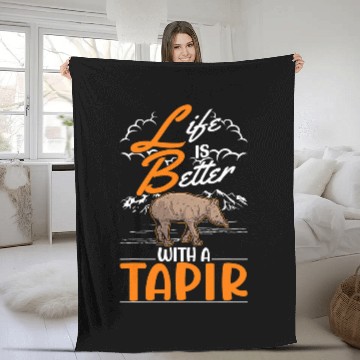 Discover Lacrosse Gift Life is better with a Tapir Baseball Tees Fleece Blankets