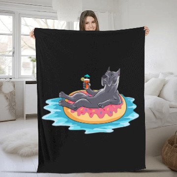 Discover Cane Corso Donut Beach Vacation Summer Travel Sea Zip Fleece Blankets