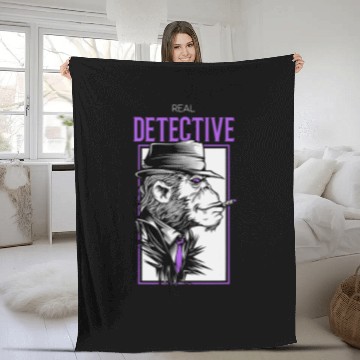 Discover Detective Basically A Detective Ape Funny Men Cartoon Fans Fleece Blankets
