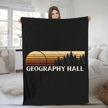 Discover Geography Hall OH vintages Evergreen Sunset Eighties Retro Baseball Tees Fleece Blankets