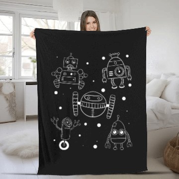 Discover Robotics Kids Robots Boys Robot Children Fleece Blankets
