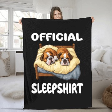 Discover Boxer Dog Official Sleep  Pajamas Nightgown 1 Fleece Blankets