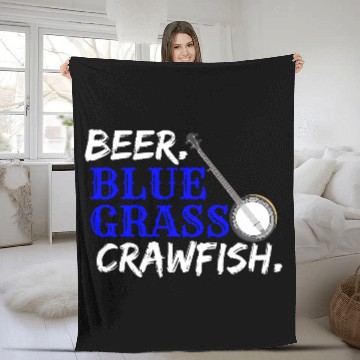 Discover Funny Beer Lover Cajun Crawfish Country Music Bluegrass Baseball Tees Fleece Blankets