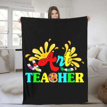 Discover Art Teacher School Creative Artist Fleece Blankets