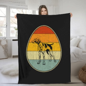 Discover Easter Egg Graphic Easter Day German Shorthaired Pointer Dog Baseball Tees Fleece Blankets