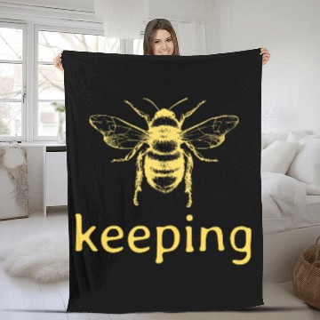 Discover Bee Keeping Gold Bumble Bee Beekeeping Baseball Tees Fleece Blankets