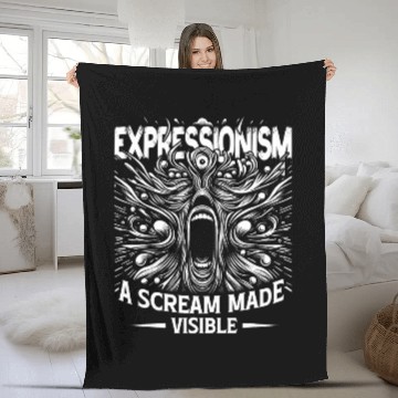 Discover Expressionism A Scream Made Visible Expressionist Designs Baseball Tees Fleece Blankets