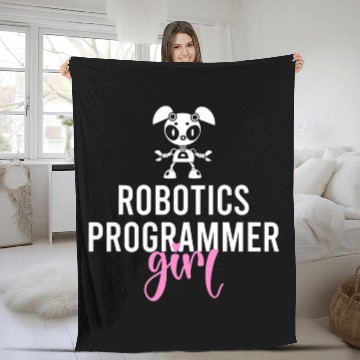 Discover Robotics Programmer Girl Machine Learning Computing Lover Baseball Tees Fleece Blankets
