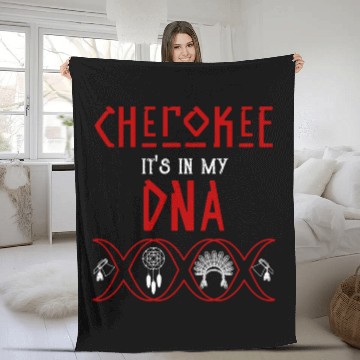 Discover Cherokee in my DNA Native American Civil Rights Fleece Blankets