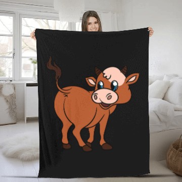Discover Cow Lover Butt Funny Cow Butt Fleece Blankets