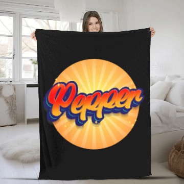 Discover Retro vintages Pepper Hot Pepper Fanatic Peppers Fleece Blankets